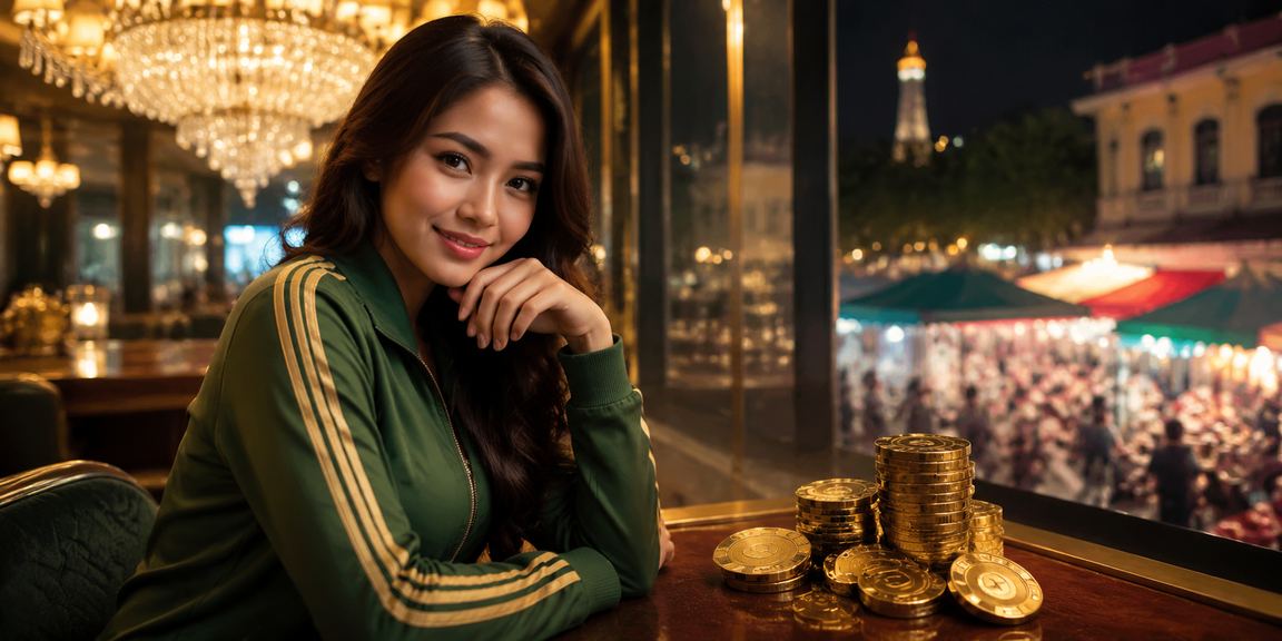 Pengguna VIP menikmati strategi taruhan premium di kafe dengan nuansa elegan