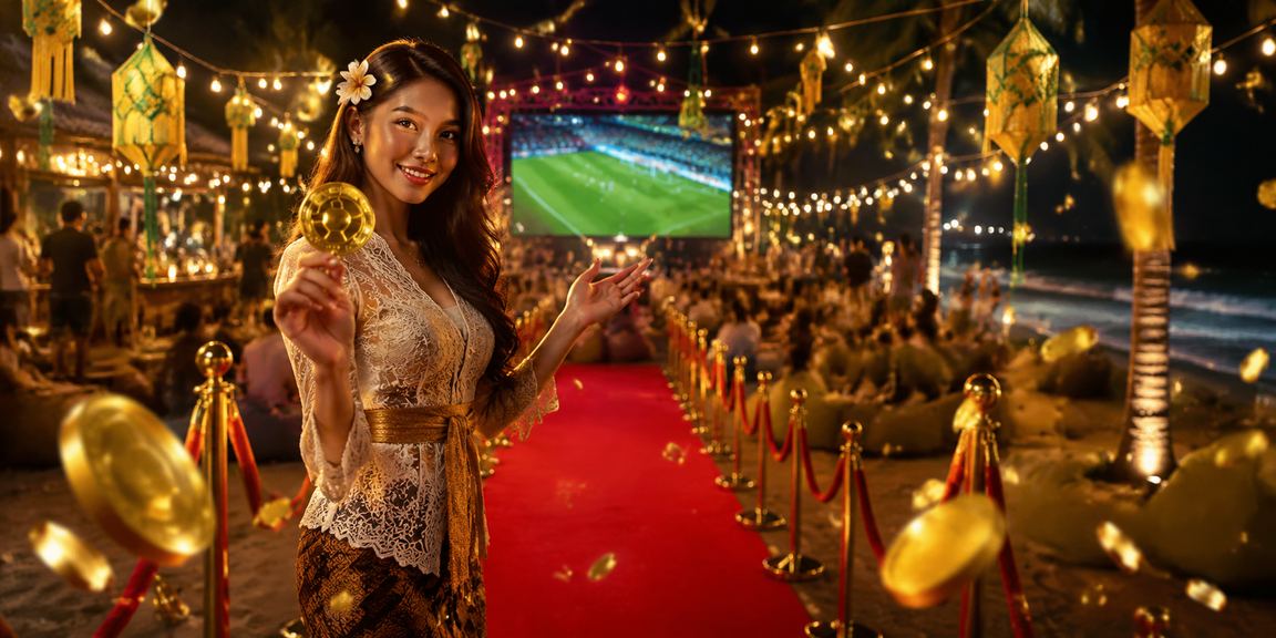 Pengguna menikmati taruhan olahraga dan permainan casino dari tepi pantai dengan ponsel