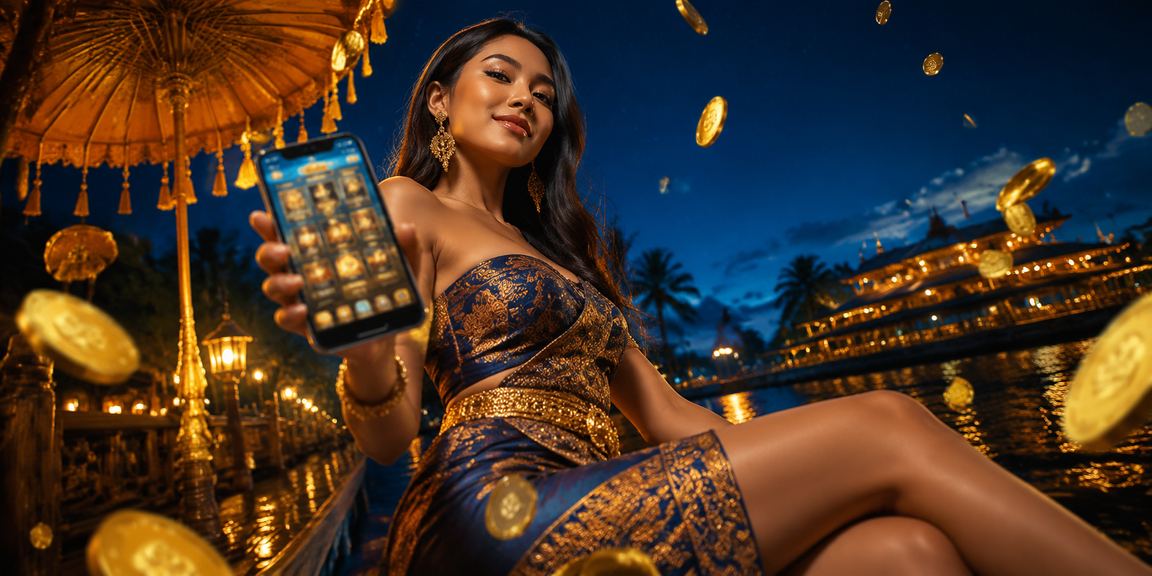 Pengguna mengakses platform casino di ponsel dengan tampilan antarmuka yang bersih
